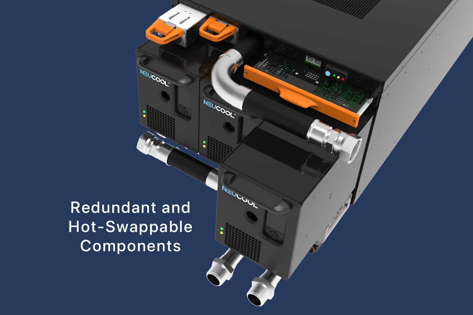 iPCU rear view of hot-swappable components